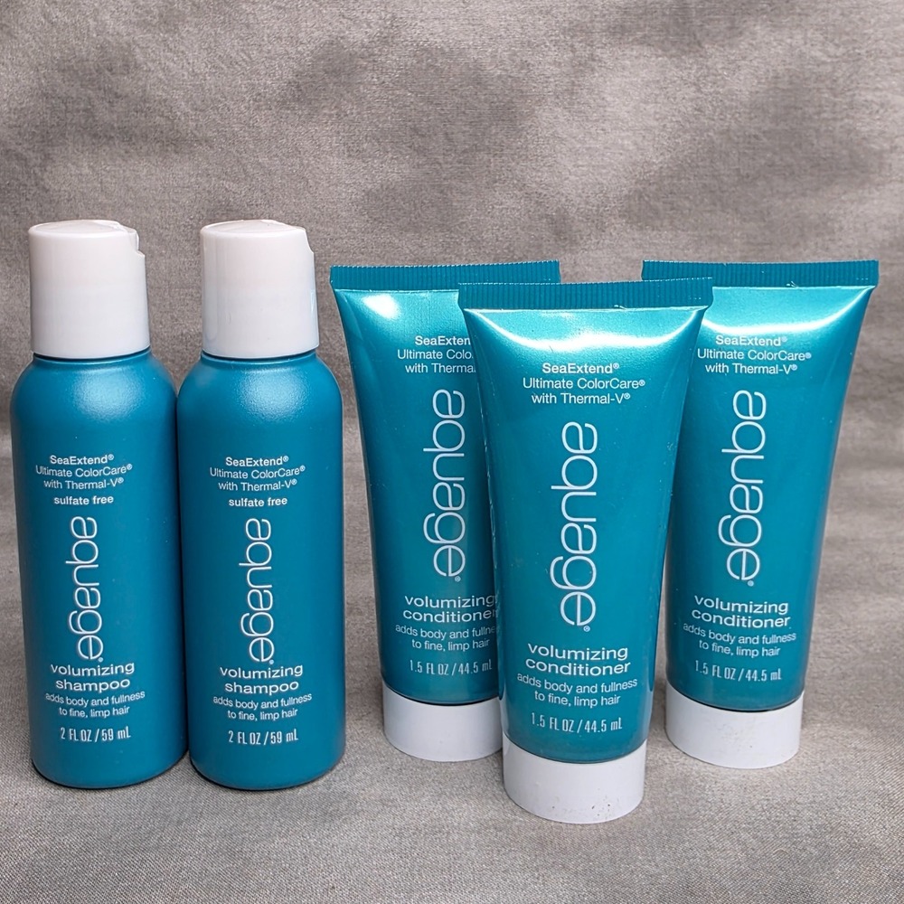 Aquage Volumizing Shampoo 2 oz (X2) & Conditioner 1.5 oz (X3) Travel Set